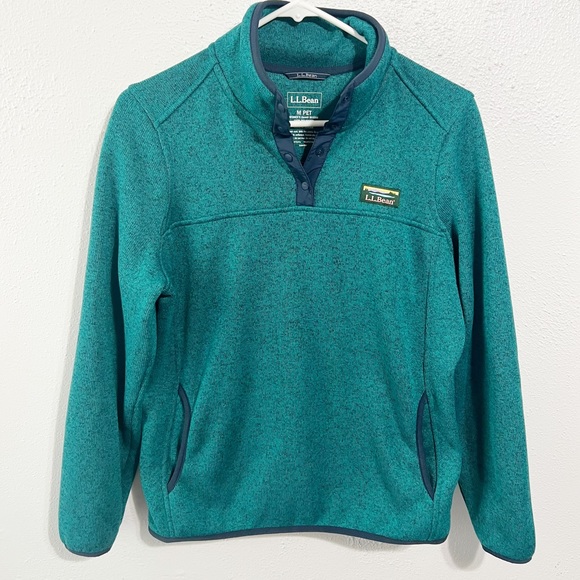 L.L. Bean Tops - LL Bean teal women’s popover size med petite